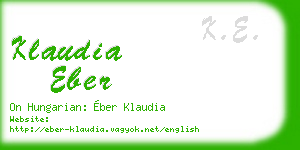 klaudia eber business card